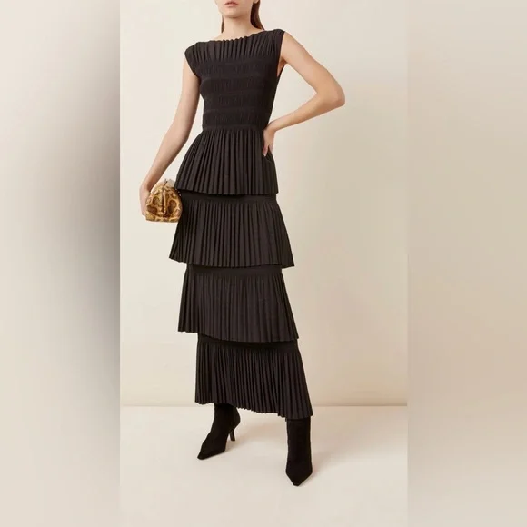 Toteme Armon pleated tiered maxi gown size small, nwt - Picture 1 of 9